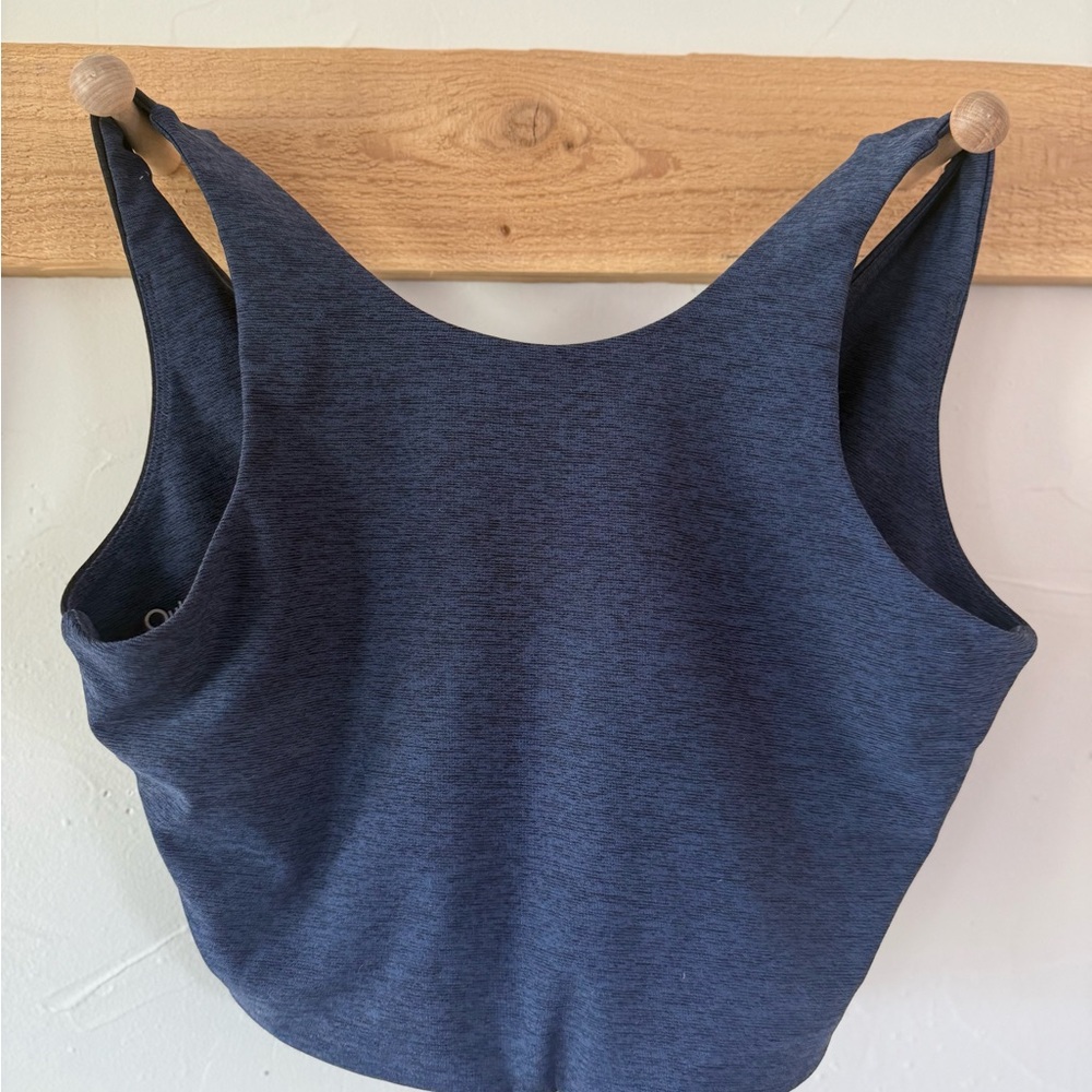 Outdoor Voices Blue Sleeveless Crop Tank Top